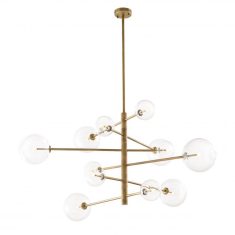 Hanging lamp Eichholtz Argento Brass L 130 × 93,5 cm