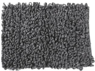 Gray Loops bathroom rug, 50 × 70 cm