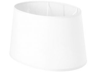 Weißer ovaler Lampenschirm Chic White Oval 24,5x30x17cm