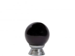 Kugel Schwarzer 25 mm Möbelknopf aus Glas
