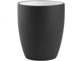 Black bathroom cup Poudre Round 8,5 × 9 cm