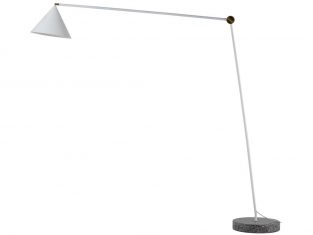 Lampa podłogowa regulowana biała Benjamin 116-152 cm