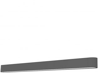 Kinkiet podłużny led Soft Graphite 93,5×6 cm