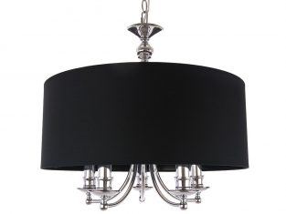 Lampe suspendue Abu Dhabi Noir 5L 50x135cm Cosmo Light