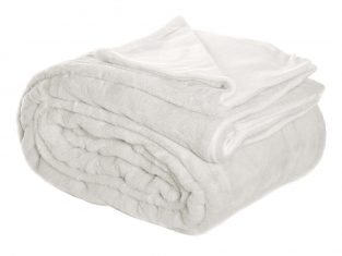 Bedspread Fauxfur White 220x240cm