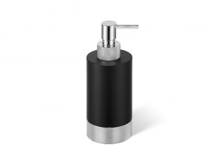 Soap dispenser black matt chrome Decor Walther Club B. Grind Black Matt / Chrome 7,5x17cm