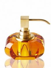 Dispenser Kristall Amber / Gold Matt 13x9x12cm Decor Walther