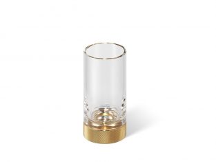 Kryształowy kubek łazienkowy złoty  Decor Walther Club B.Grind Gold Crystal 6×12,5cm