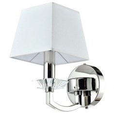 Wandlamp Dubai Kristal Zilver / Wit 1L 15x26cm Cosmo Light