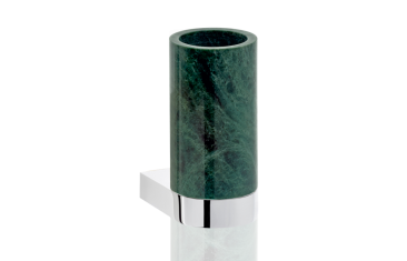 Kubek łazienkowy ścienny marmur/chrom Century Wall Chrome Marble Green 6x9x12,5cm
