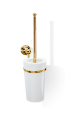 Szczotka do WC ścienna porcelanowa biała/złota Decor Walther Classic Nickel 12×20,5x40cm