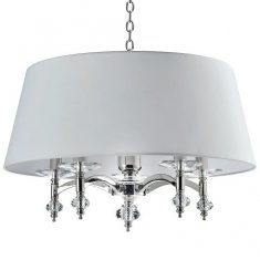 Verona Silver / White 5L 60x38cm Cosmo Light chandelier