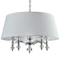 Lustre Verona Argent/Blanc 5L 60x38cm Cosmo Light