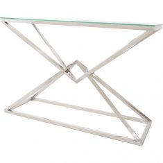 Zilveren glazen console Grand 120x40x80cm Cosmo Light