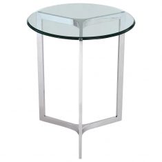 Glass side table Hamptons 50x50x60cm Cosmo Light
