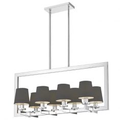 Κρεμαστό φωτιστικό London Silver / Μαύρο 8L 82x35x41cm Cosmo Light