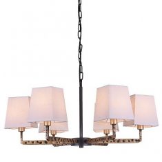 Lustre Stockholm Noir / Or 6L 71x34cm Cosmo Light