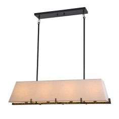 Lampe suspendue au-dessus de la table Stockholm Noir / Or 4L 105x35x33cm Cosmo Light