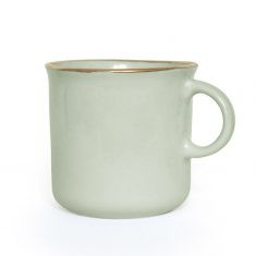 Kubek porcelanowy oliwkowy duży Majolika Mug Olive Gold 250ml