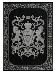 Decorative throw Fiorantello Black&Silver FS Home Collection 175×235 cm