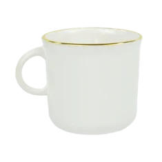 Duży kubek biały Majolika Nieborów Mug White Gold 250ml