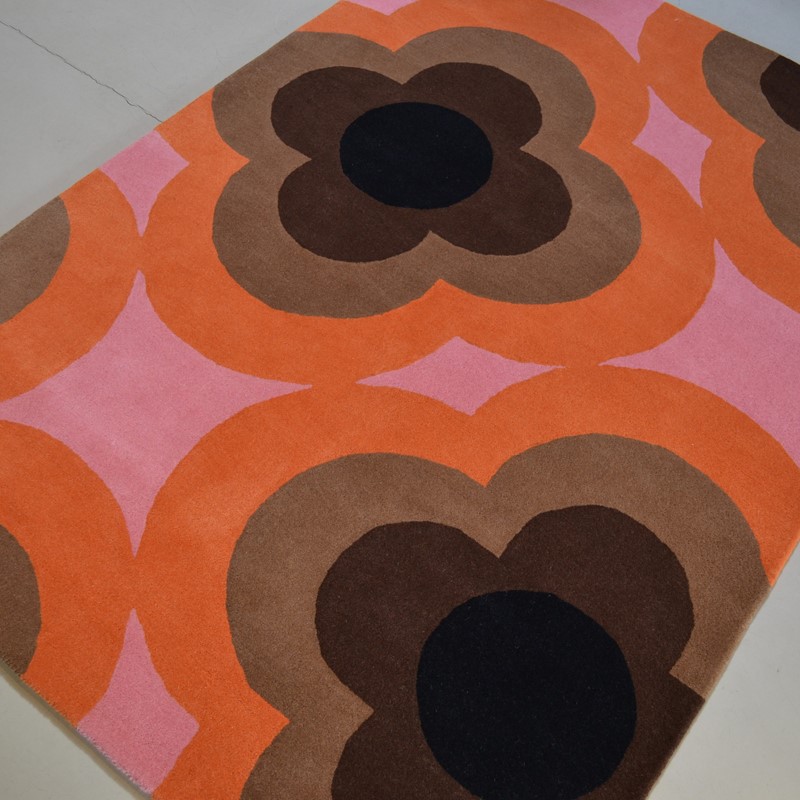 Colorful Carpet With Flowers Pulse Pink Orla Kiely home Store