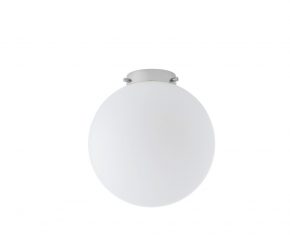 Plafondlamp Alur Chroom / Wit 30x33cm