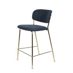 Krzesło barowe Jolien Navy Blue 48x43x89cm