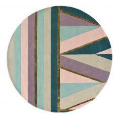 Beige and purple round rug - SAHARA ROUND PINK 56102 Ted Baker