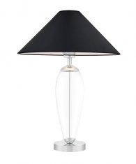 Lampe à poser Rea Noir / Chrome Kaspa Ø 44 x 60 cm