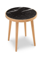 Side table with stone 7040 AMARANTH Ziemann Ø46cmx49cm