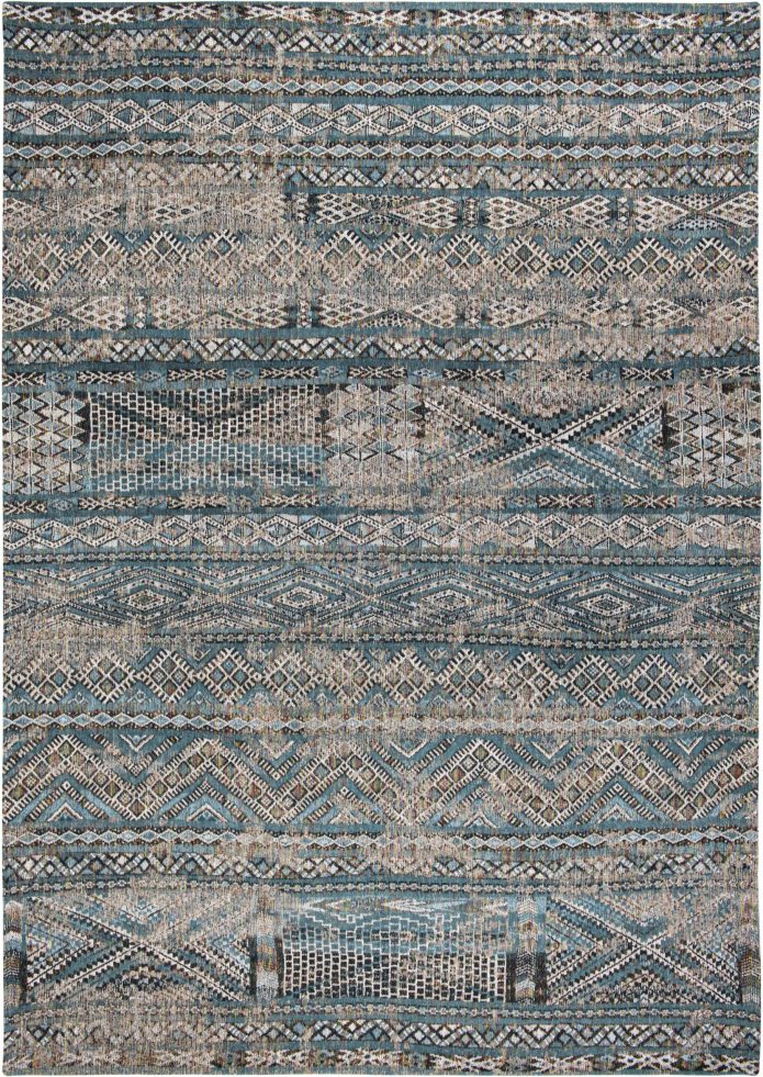 Multicolored Kilim Rug - ZEMMURI BLUE 9110 Louis De Poortere