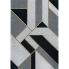 Tapis géométrique Gatsby Noir FR