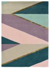Beige og lilla geometrisk teppe - SAHARA PINK 56102 Ted Baker