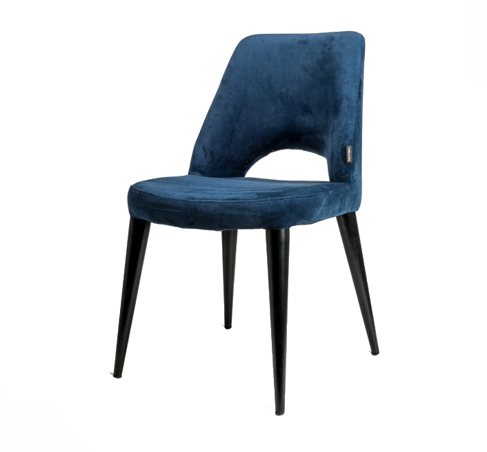 Krzesło tapicerowane Holy Velvet Black Legs Pols Potten