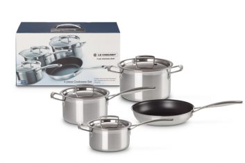 Naczynia do gotowania 3-ply ze stali nierdzewnej Le Creuset kpl.4 szt