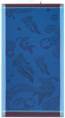 Strandmat Océanique Abysse Jacquard Français 100x200cm