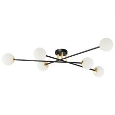 Astra Black 6 Kaspa ceiling lamp