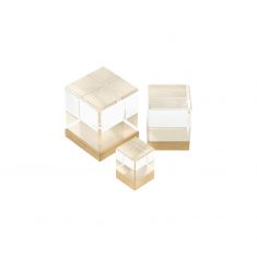 Glass Cube S Pap Deco meubelknop 20x20x30mm