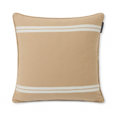 Decorative pillow Beige Side Striped Organic Cotton Lexington 50x50cm