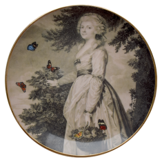 Talerzyk porcelanowy z wizerunkiem Luziy Pruskiej Majolika Nieborów bbhome