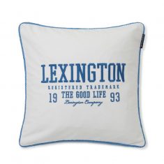 Poduszka dekoracyjna Logo White/Blue Lexington 50x50cm