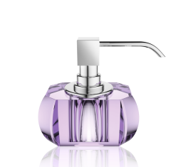 Soap dispenser Kristall Violet / Chrome Decor Walther 13x9x12cm