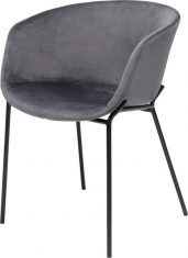 Krzesło tapicerowane Raja Grey Kare Design 55×56,5x79cm