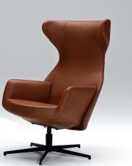 Fotel obrotowy Isa Relax Touch Cognac Sits 72x81x109/44cm