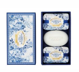 Ein Set Portus Cale Gold & Blue Castelbel Seifen 3x150g