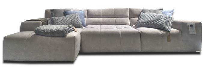 Sofa narożna Chloe Rosanero 297×102/135x75cm- z ekspozycji