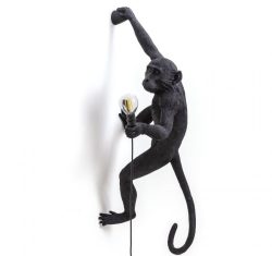 Wandleuchte The Monkey Right Black Seletti 37 × 20,5 h 76,5 cm