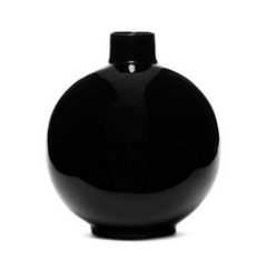 Ceramic vase with a ball IRENA Black Malwina Konopacka ø20x22cm