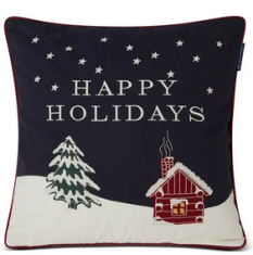 Coussin décoratif Snowy House Velours Lexington 50x50cm